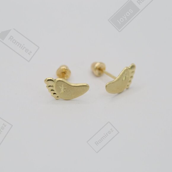 14K Solid Gold Baby Feet Earring • Symbol of Love & Motherhood. - Picture 5 of 8